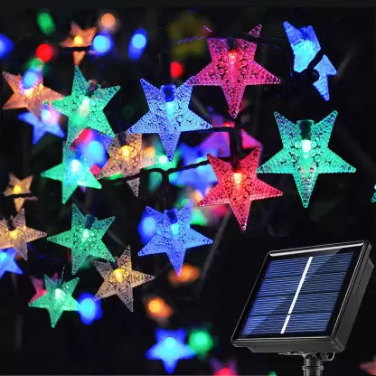 Solar String Light 20LED Pentagram RGB 17ft