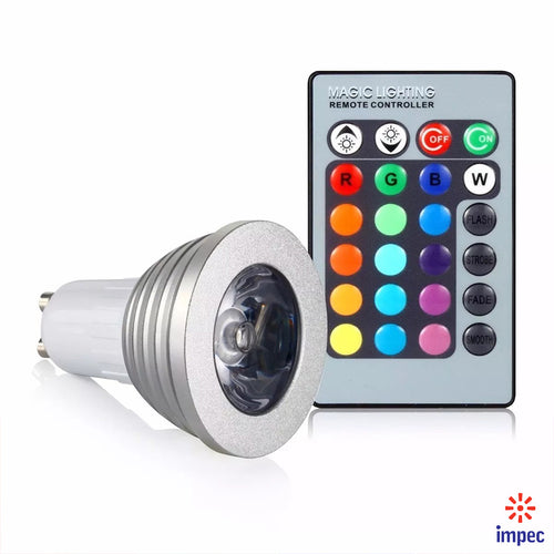 3W MR16 GU10 85-265V RGB COLOR CHANGING LED BULB