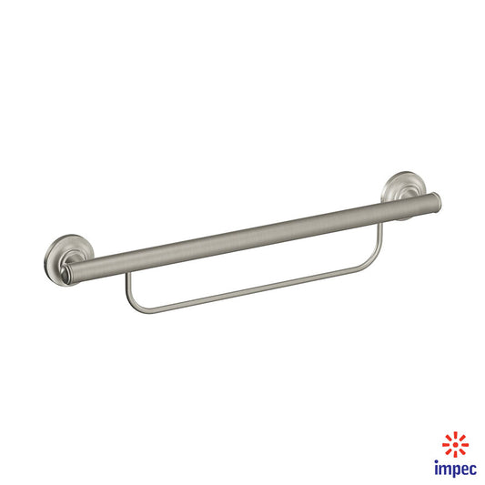 Moen Home Care Grab Bar Brushed Nickel 24" With Towel Bar #LR2350DBN