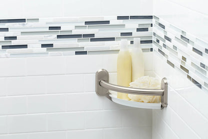 Moen Home Care Grab Bar with Corner Shelf #LR2354DBN