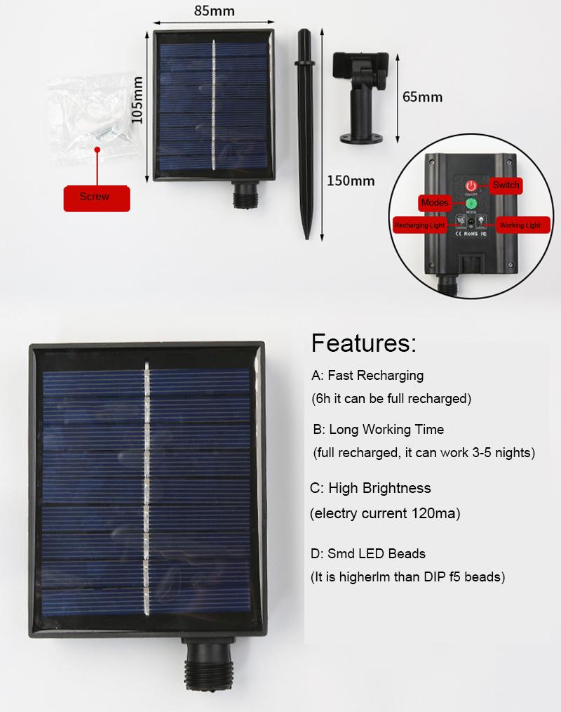 Solar String Light 500LED RGB 170ft