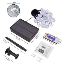 LED SOLAR RGB CRYSTAL BALL STRING LIGHTS 56 FT / 100 LEDS