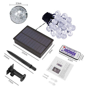 LED SOLAR RGB CRYSTAL BALL STRING LIGHTS 56 FT / 100 LEDS