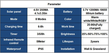 Solar 350LED Christmas Tree Lamp RGB