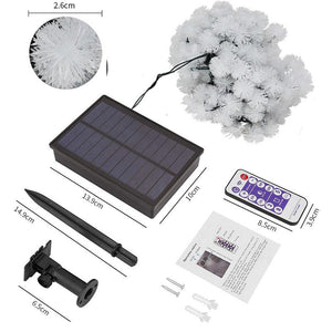 LED SOLAR RGB PUFF BALL STRING LIGHTS 56 FT / 100 LEDS